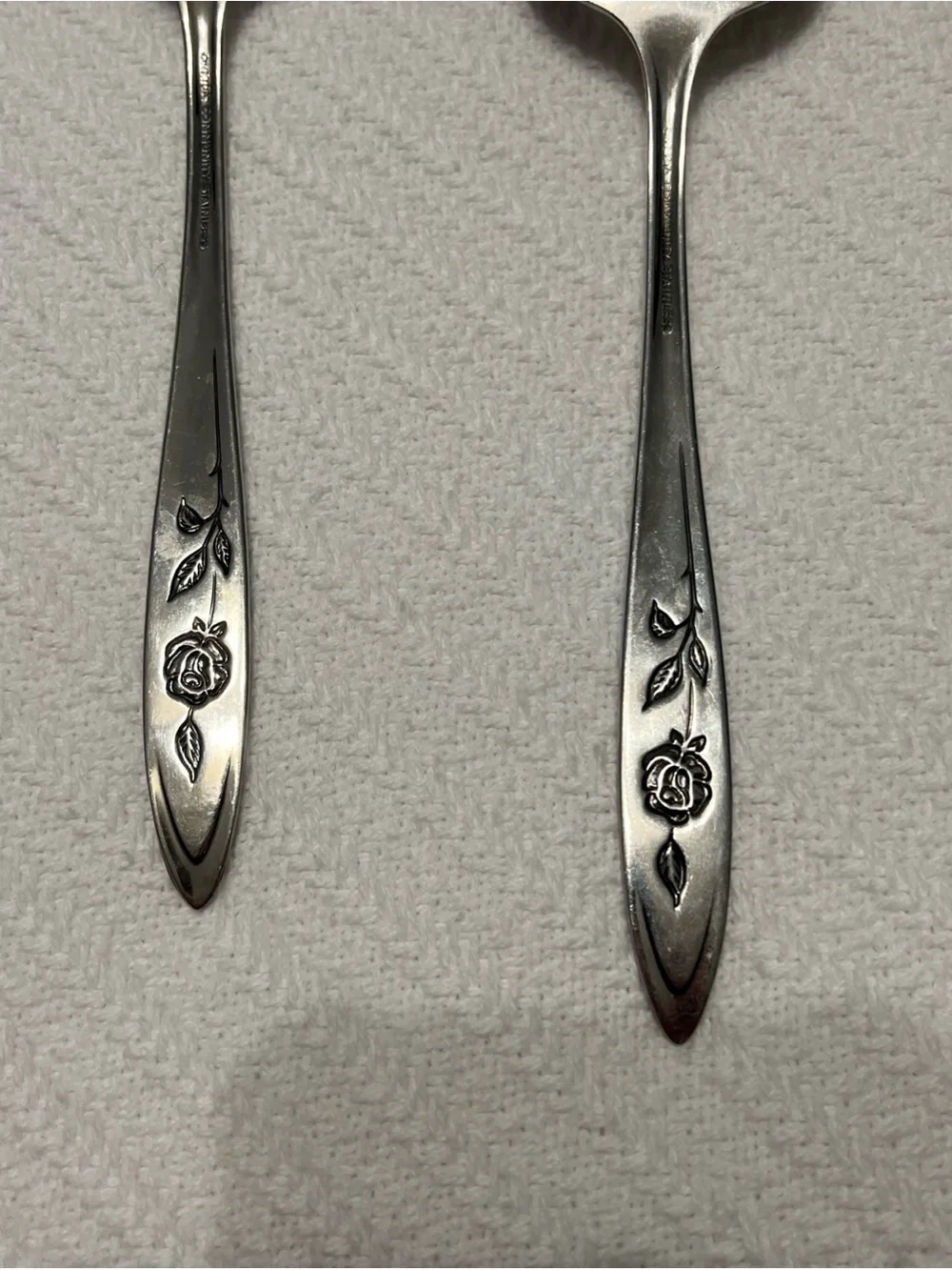 Oneida Community My Rose Silver Floral-Handle Serving Flatware Set